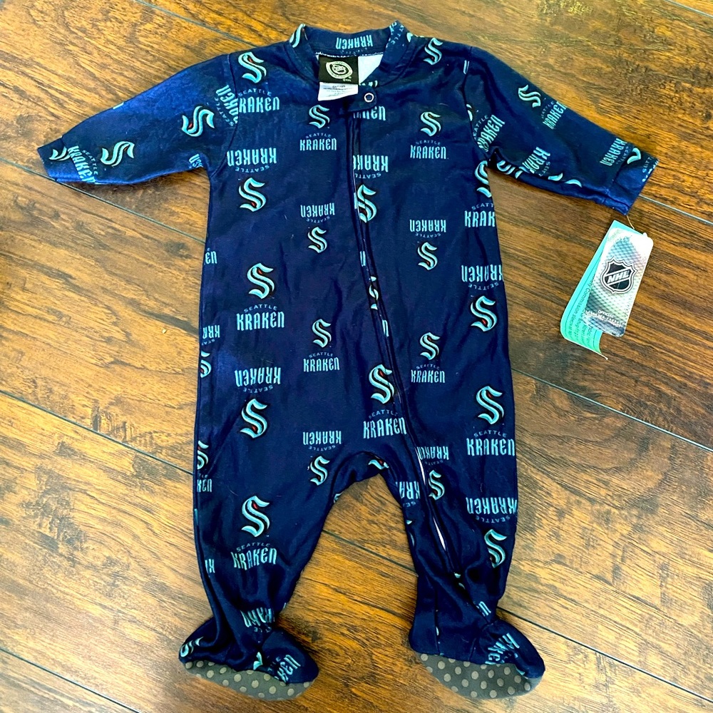 Seattle kraken baby pjs